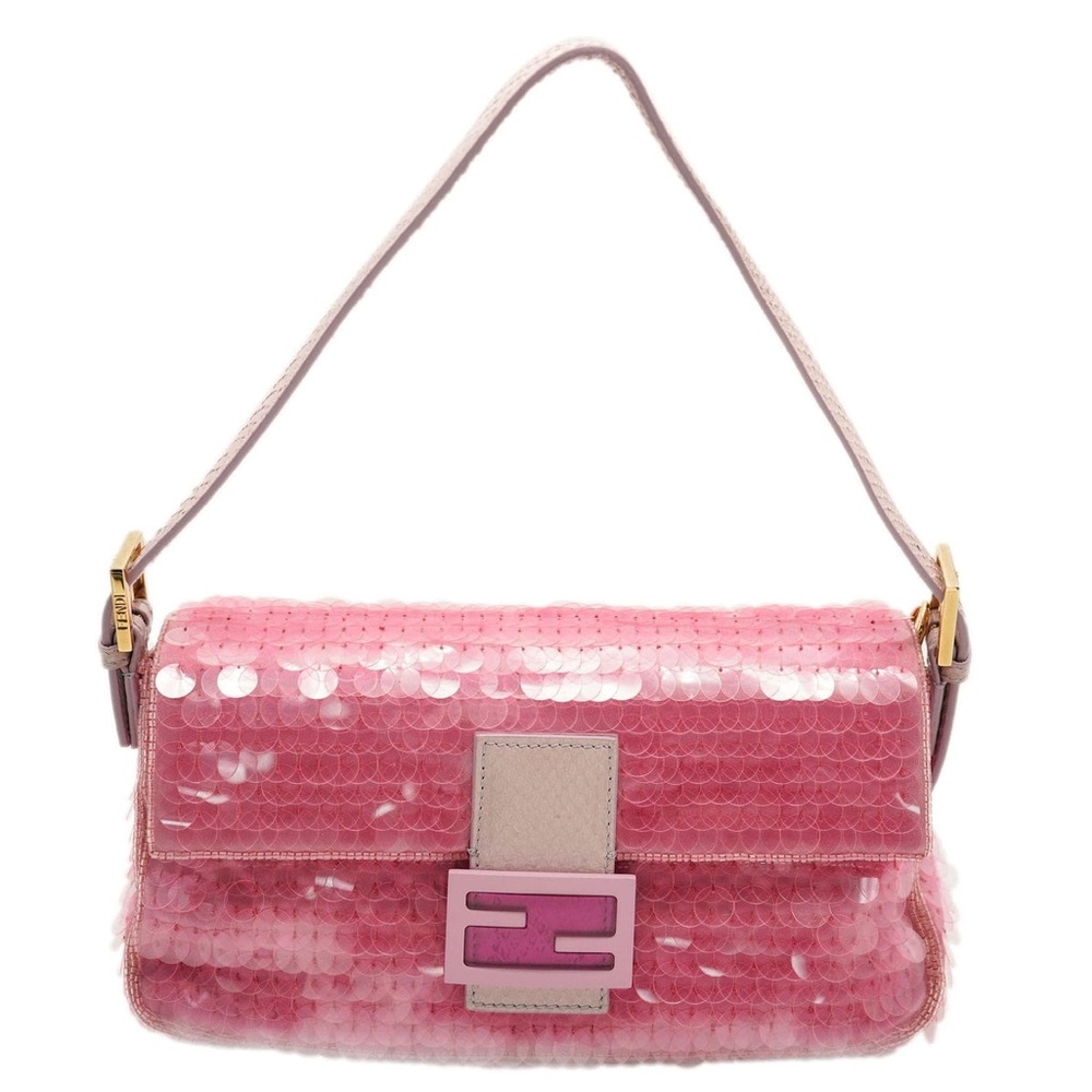 [RARE] Fendi mini baguette satin with snakeskin